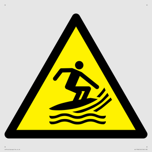 W046 Warning: Surf craft area